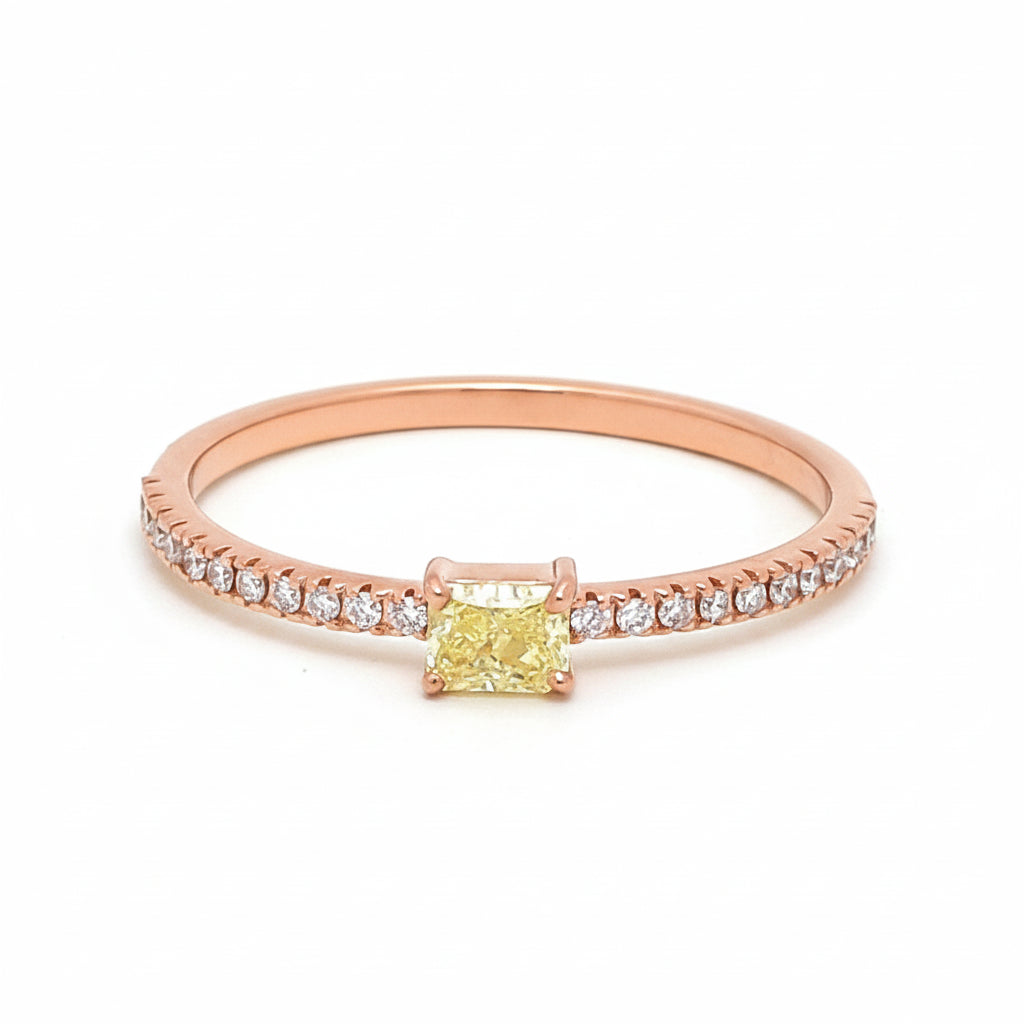 Yellow Diamond Diamond Ring