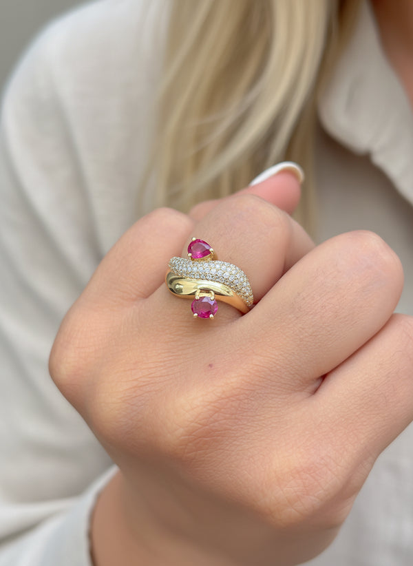 Diamond Ruby Ring