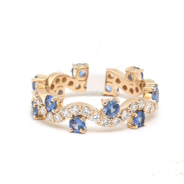 Blue Sapphire Diamond Ring