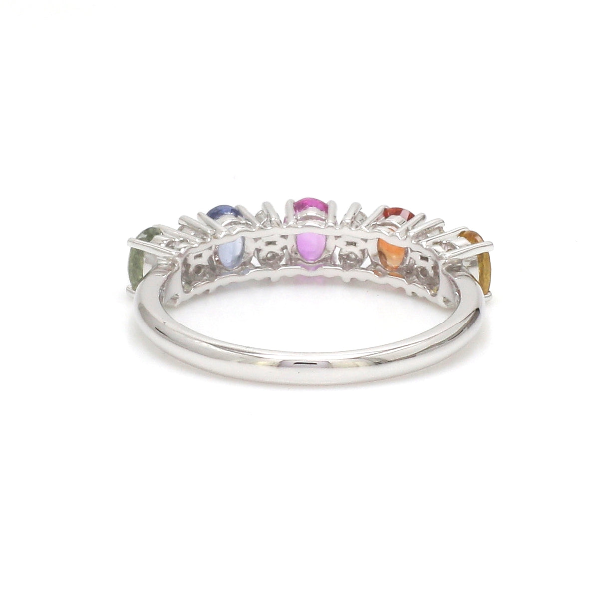 Diamond Rainbow Sapphire Ring