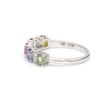 Diamond Rainbow Sapphire Ring