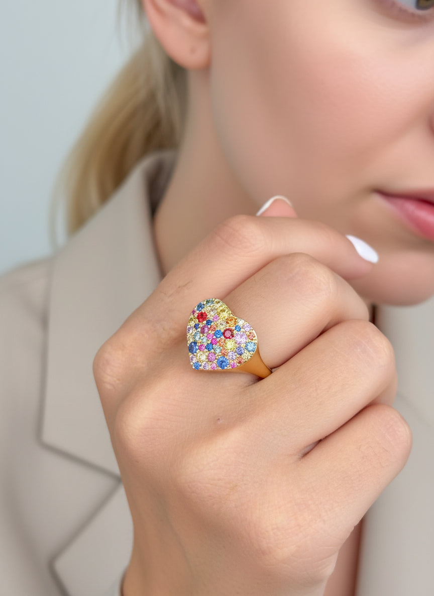 Rainbow Sapphire Ring
