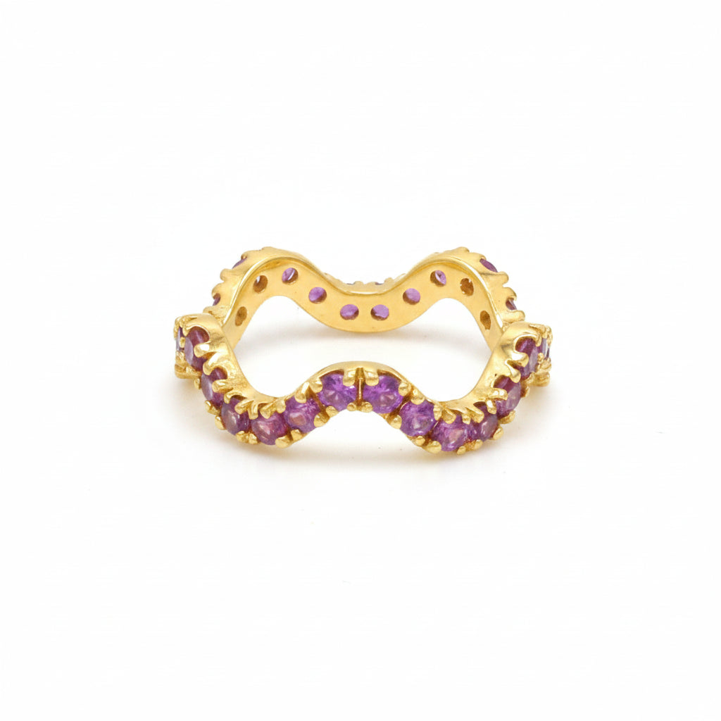 Diamond Pink Sapphire Ring