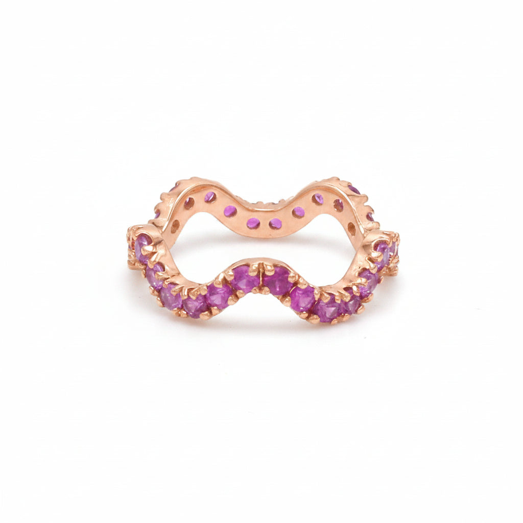 Diamond Pink Sapphire Ring