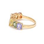 Diamond Rainbow Sapphire Ring