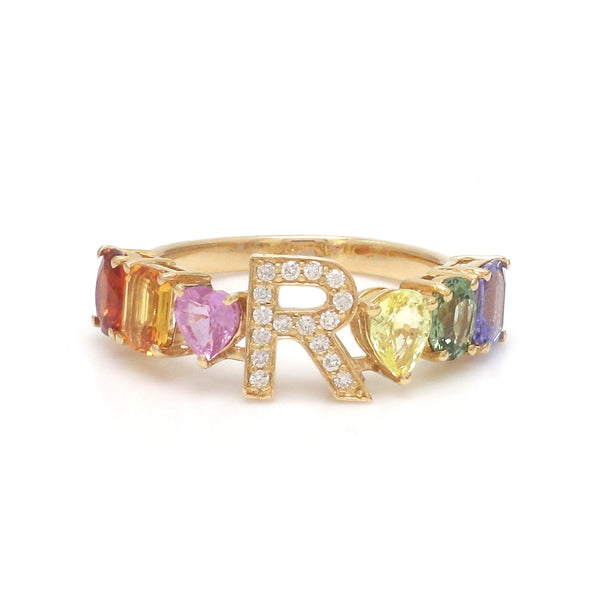 JPRG-3768/9397 Diamond Rainbow Sapphire Ring