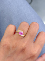 Pink Sapphire Diamond Ring