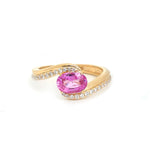 Pink Sapphire Diamond Ring