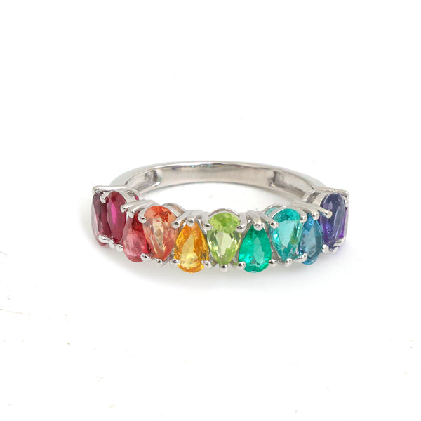 Rainbow Gemstone Ring