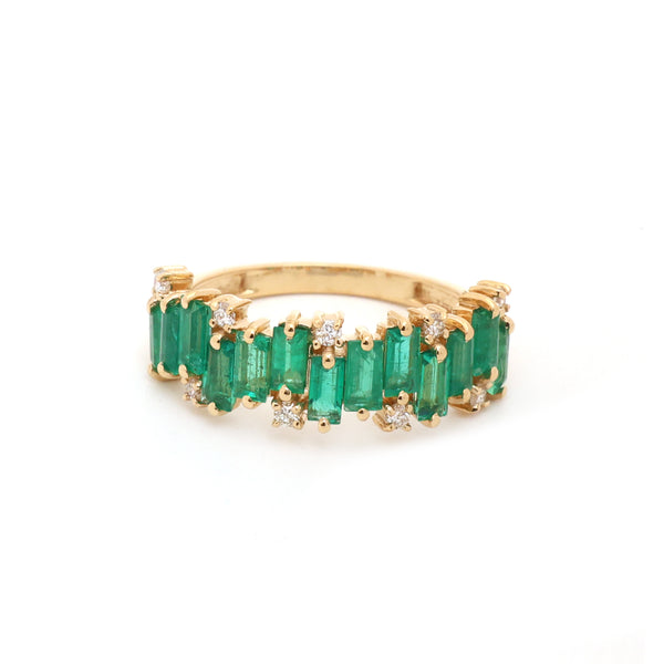 JPRG-3806/9502 Emerald Diamond Ring