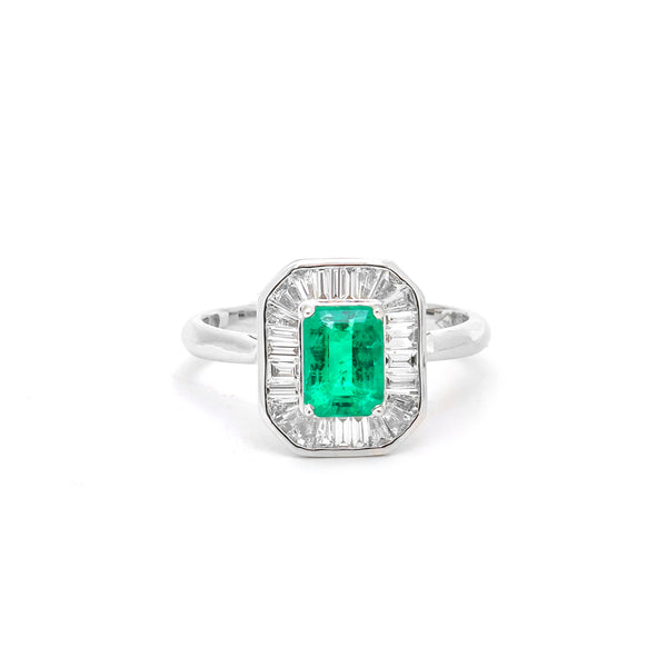 JPRG-3831/9516 Emerald Diamond Ring