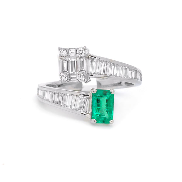 JPRG-3832/9517 Diamond Emerald Ring