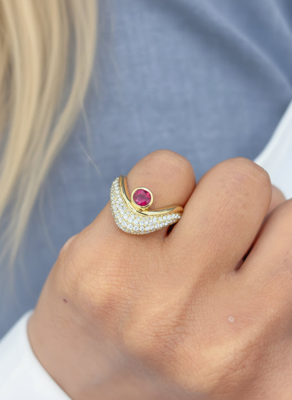 JPRG-3848/9553 Diamond Ruby Ring