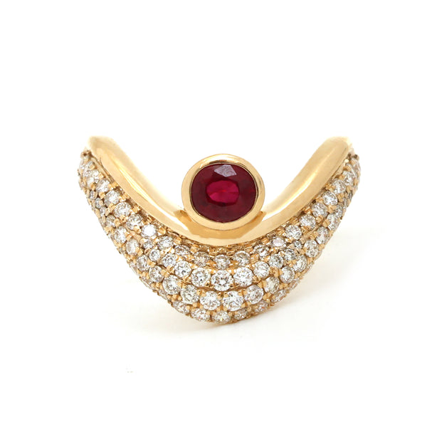 JPRG-3848/9553 Diamond Ruby Ring