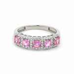 Pink Sapphire Diamond Ring