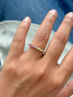 Pink Sapphire Diamond Ring