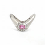 Pink Sapphire Diamond Ring
