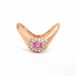 Pink Sapphire Diamond Ring