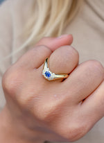 Blue Sapphire Diamond Ring