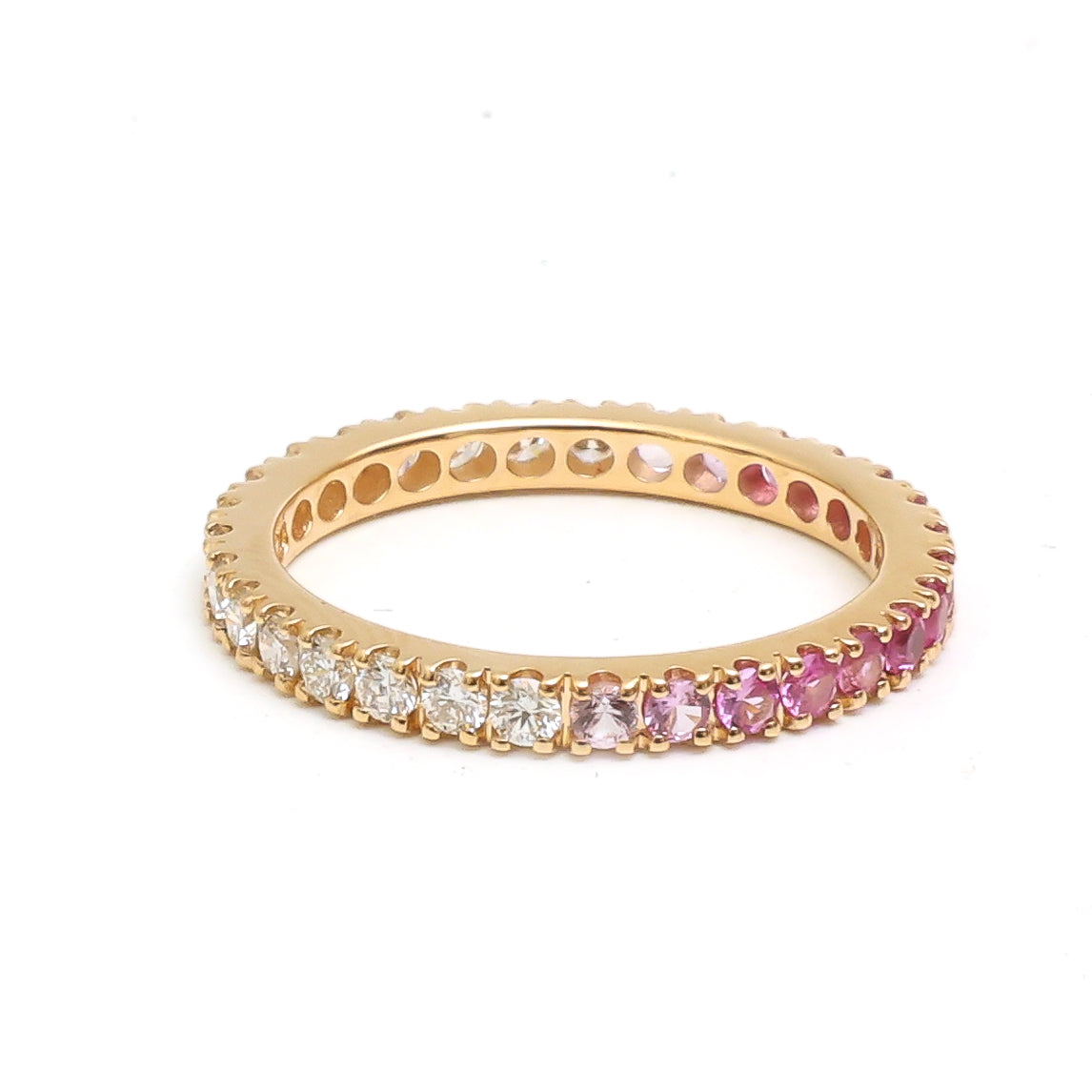 Pink Sapphire Diamond Ring