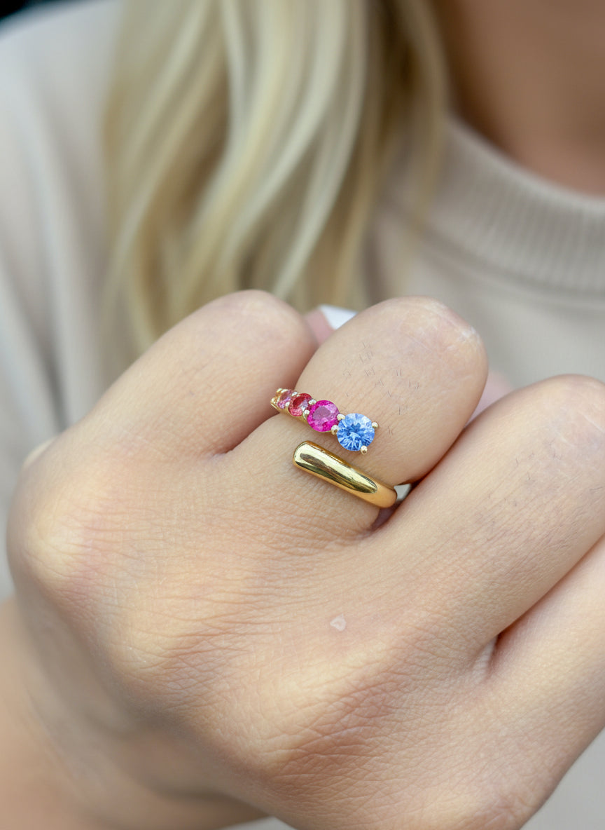 Rainbow Sapphire Ring
