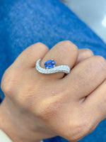 Blue Sapphire Diamond Ring
