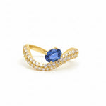 Blue Sapphire Diamond Ring