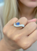 Blue Sapphire Diamond Ring