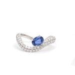 Blue Sapphire Diamond Ring