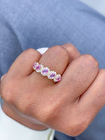 Pink Sapphire Diamond Ring
