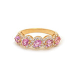 Pink Sapphire Diamond Ring
