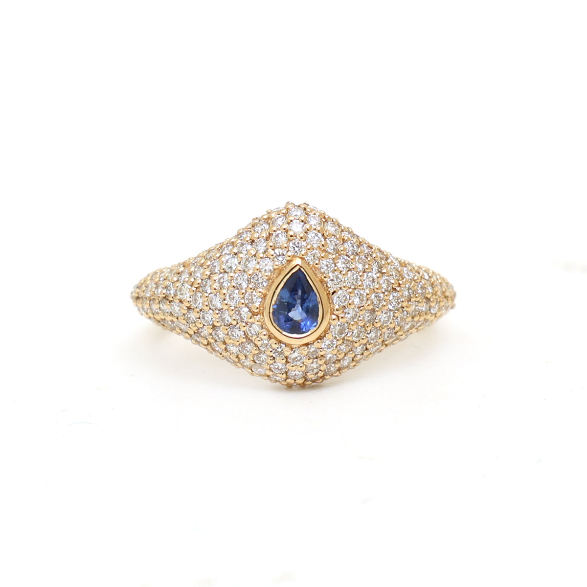 Diamond Blue Sapphire Ring