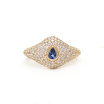 Diamond Blue Sapphire Ring
