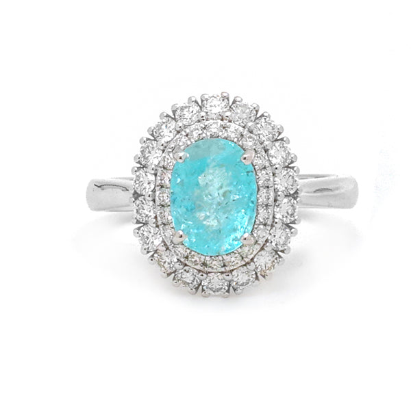 Paraiba Tourmaline Diamond Ring