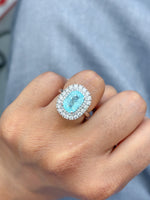 Paraiba Tourmaline Diamond Ring