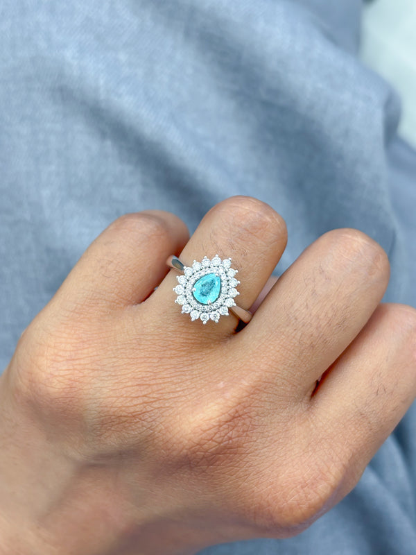 Paraiba Tourmaline Diamond Ring