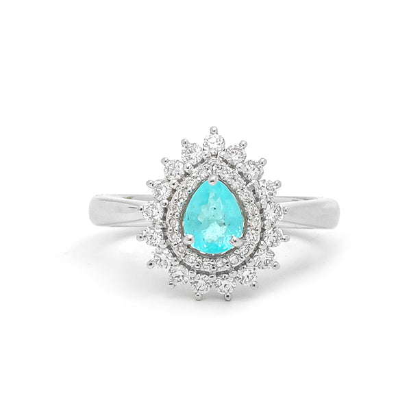 Paraiba Tourmaline Diamond Ring