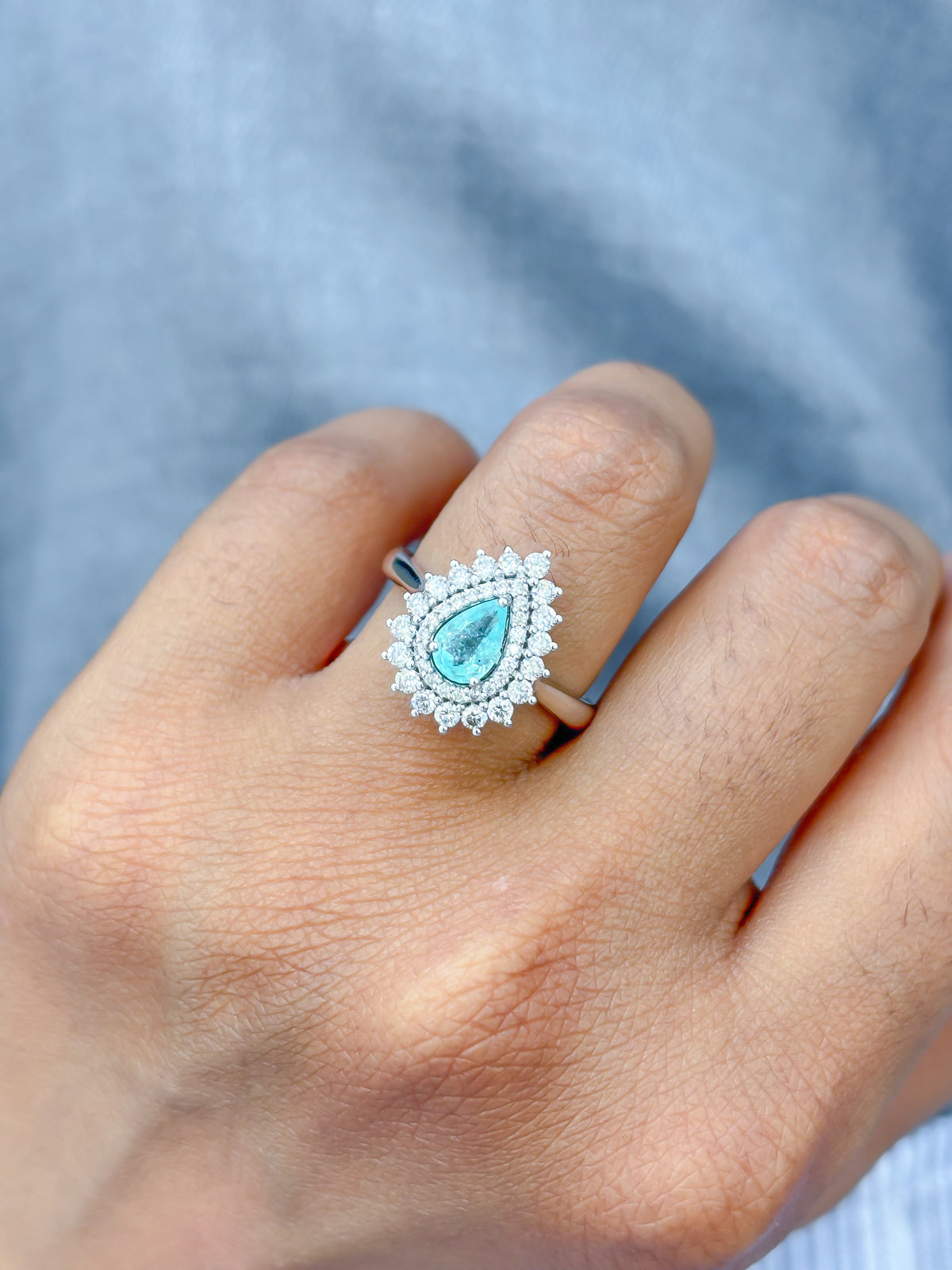 Diamond Paraiba Tourmaline Ring