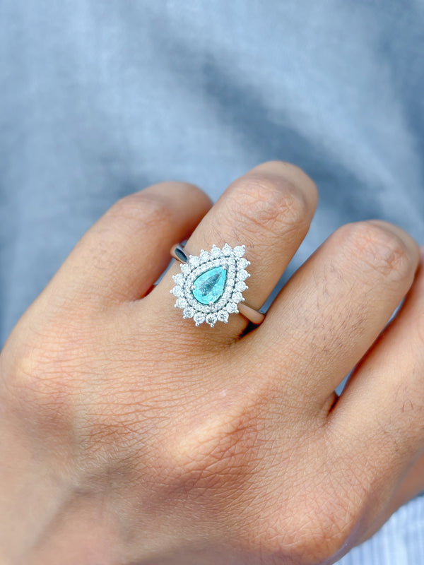Diamond Paraiba Tourmaline Ring