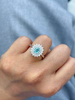 Diamond Paraiba Tourmaline Ring