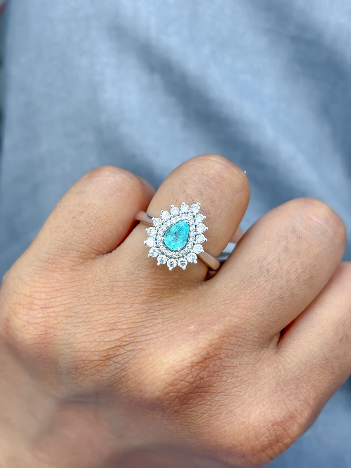 Diamond Paraiba Tourmaline Ring