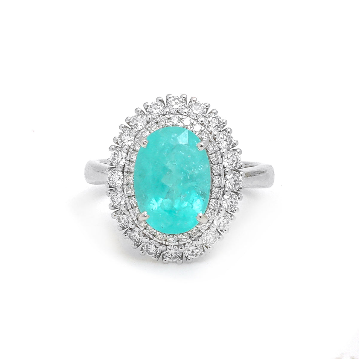 Paraiba Tourmaline Diamond Ring