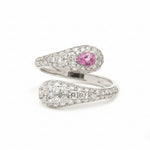 Pink Sapphire Diamond Ring