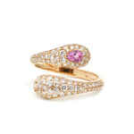 Pink Sapphire Diamond Ring