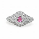 Pink Sapphire Diamond Ring
