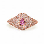 Pink Sapphire Diamond Ring
