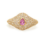 Pink Sapphire Diamond Ring