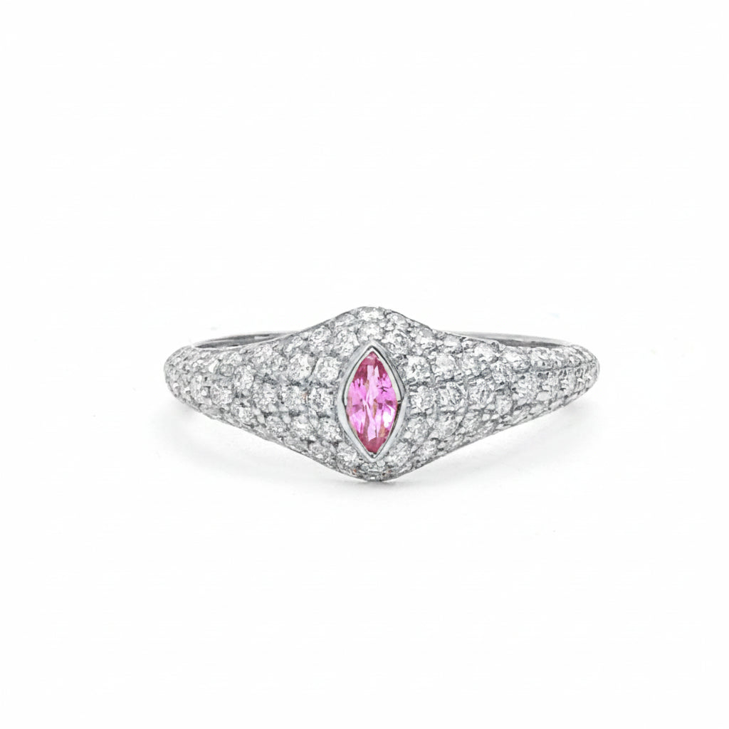 Diamond Pink Sapphire Ring