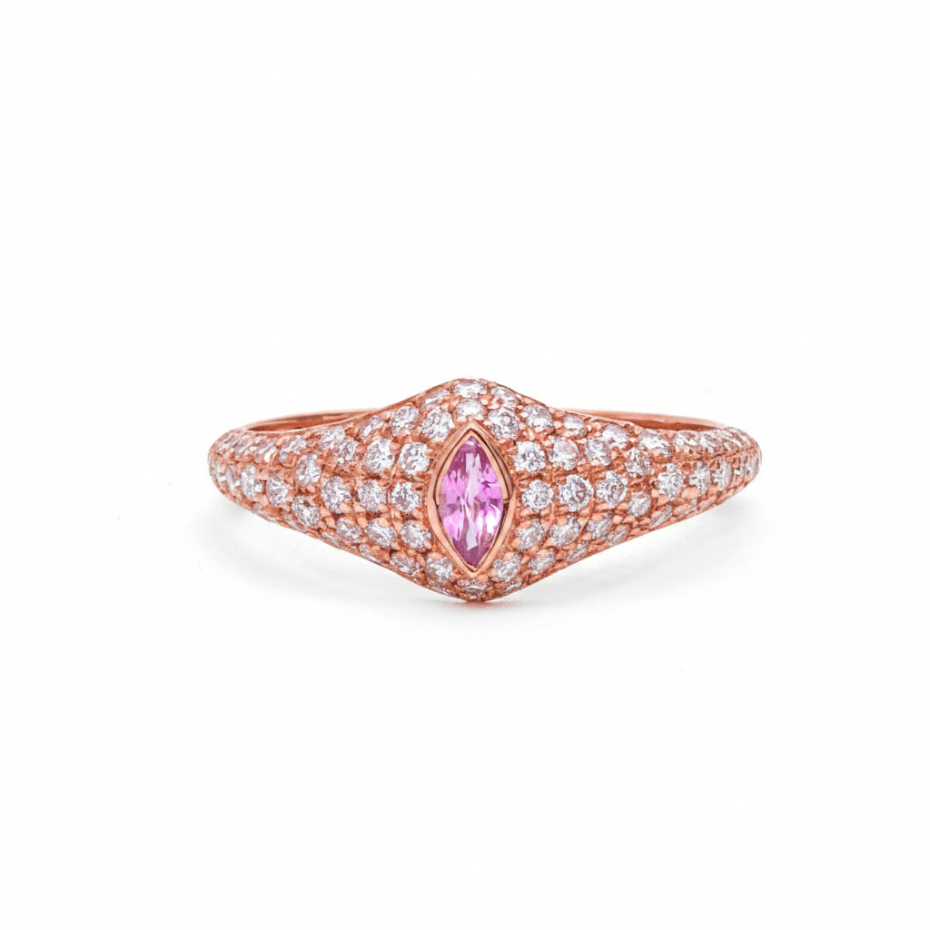 Diamond Pink Sapphire Ring