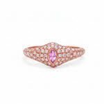 Diamond Pink Sapphire Ring